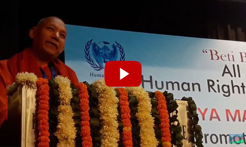 Bhikkhu Sanghasena on being awarded with Ambassador for Peace Award-2016 